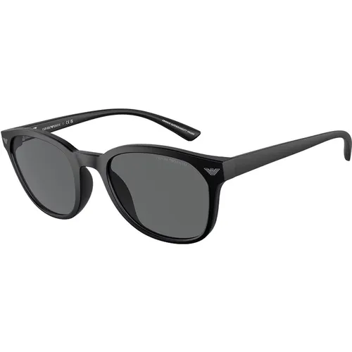 Stylish Sunglasses with Dark Grey Lenses , male, Sizes: 53 MM - Emporio Armani - Modalova