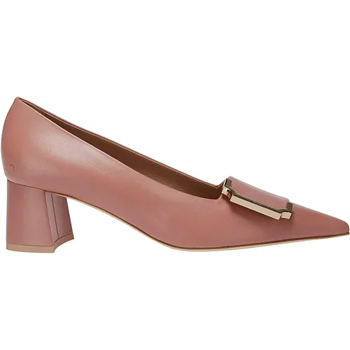 Rosa Leder Pumps mit Schnalle , Damen, Größe: 38 EU - Malone Souliers - Modalova