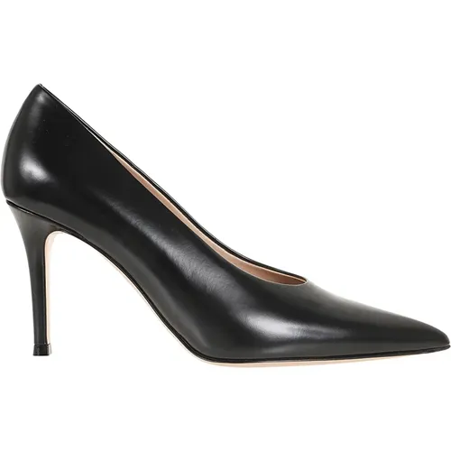 Pumps, female, , Size: 10 US Leather Pointed Toe Pump - Gianvito Rossi - Modalova