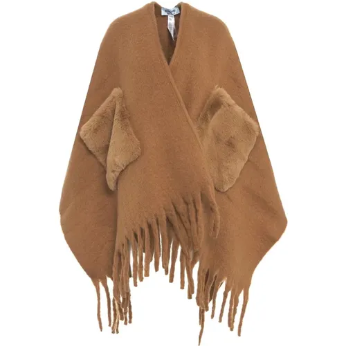 Fringed Poncho mit Brosche Blugirl - Blugirl - Modalova