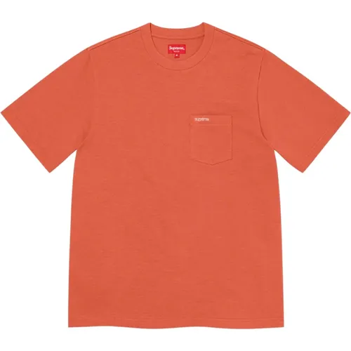 Limited Edition Pocket Tee Rust , male, Sizes: M, L - Supreme - Modalova