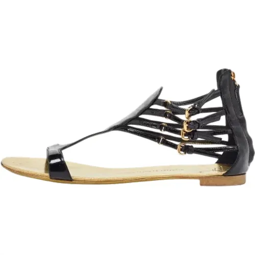 Pre-owned Sandals, female, , Size: 10 US Pre-owned Leather flats - Giuseppe Zanotti Pre-owned - Modalova