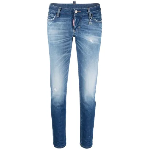 Faded Slim-Cut Jeans , Damen, Größe: S - Dsquared2 - Modalova