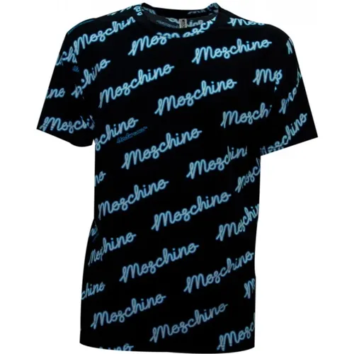 Cotton T-shirt with Neon Print , male, Sizes: M, L - Moschino - Modalova