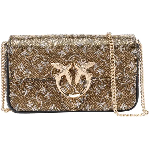 Cross Body Bags, female, , Size: ONE SIZE Golden Bags with Unique Style - pinko - Modalova