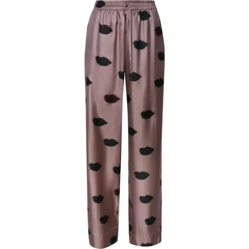 Lippenmuster Taupe Hose - Stella Mccartney - Modalova