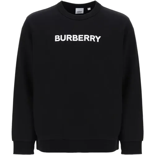 Logo Print Sweatshirt with Puff Effect , male, Sizes: M, L, XL - Burberry - Modalova