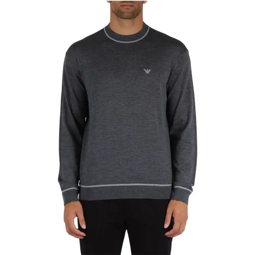 Virgin Wool Crewneck Sweater , male, Sizes: 3XL, XL, 2XL, M, L - Emporio Armani - Modalova