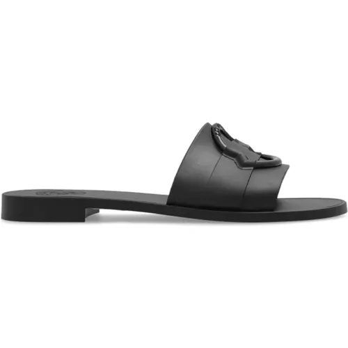 Sliders, female, , Size: 8 US Rubber Slides - Moncler - Modalova