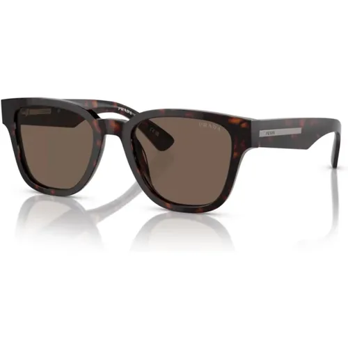 Havana Sunglasses with Lenses , male, Sizes: 52 MM - Prada - Modalova