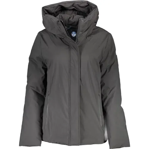 Schwarze Kapuzenjacke mit Logo - North Sails - Modalova