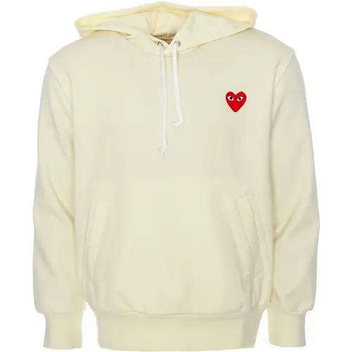 Kapuzenpullover mit Logo Patch , Herren, Größe: L - Comme des Garçons Play - Modalova