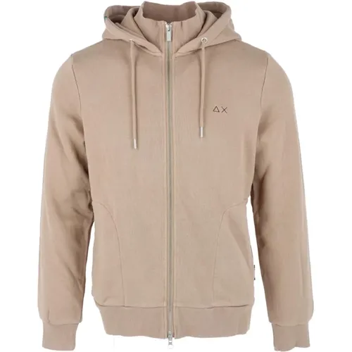 Zip-throughs, male, , Size: S Zip-Up Hooded Sweatshirt - Sun68 - Modalova