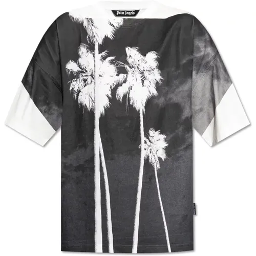 T-Shirts, male, , Size: XS T-shirt with print - Palm Angels - Modalova