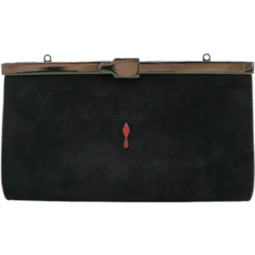 Pre-owned Suede clutches , female, Sizes: ONE SIZE - Christian Louboutin Pre-owned - Modalova