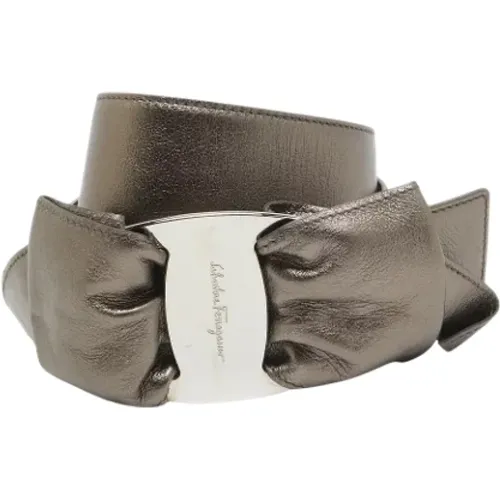 Pre-owned Belts, female, , Size: ONE SIZE Pre-owned Leather belts - Salvatore Ferragamo Pre-owned - Modalova