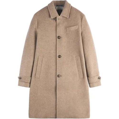 Single-Breasted Coats, male, , Size: M Toggle Button Coat - Fay - Modalova