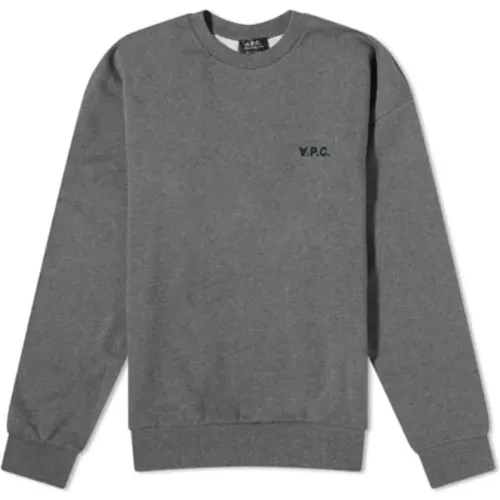 Grey Round Neck Sweatshirt 100% Cotton , male, Sizes: XL, L, M - A.p.c. - Modalova