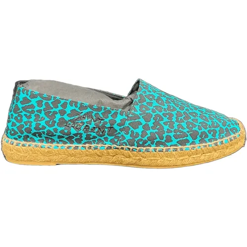 Espadrilles, male, , Size: 12 US Leopard Canvas Espadrilles - Saint Laurent - Modalova