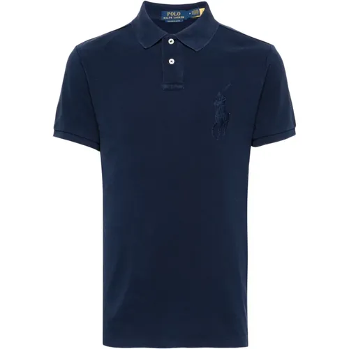 Polo Shirts, male, , Size: S Custom Slim Fit Cotton Polo Shirt - Polo Ralph Lauren - Modalova