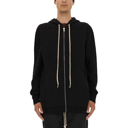 Kaschmirwolle Oversize Cardigan mit Reißverschluss - Rick Owens - Modalova