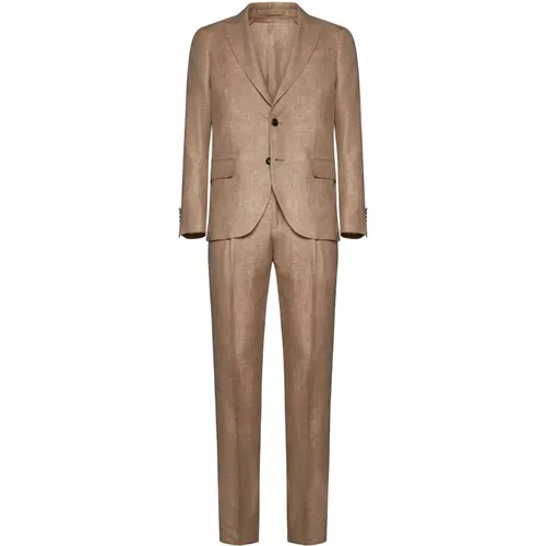 Single Breasted Suits, male, , Size: M Wool Blend Suit - Lardini - Modalova