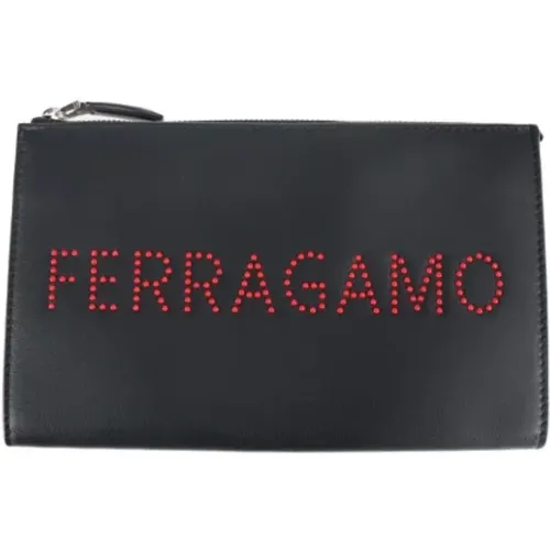 Pre-owned Clutches, female, , Size: ONE SIZE Pre-owned Leather clutches - Salvatore Ferragamo Pre-owned - Modalova