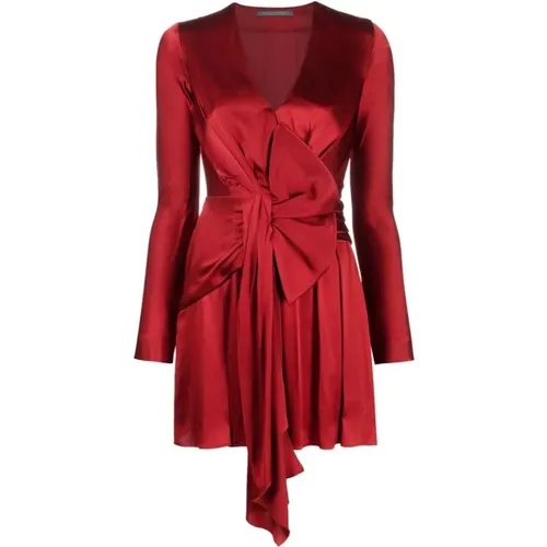 Rotes Kleid von , Damen, Größe: S - alberta ferretti - Modalova