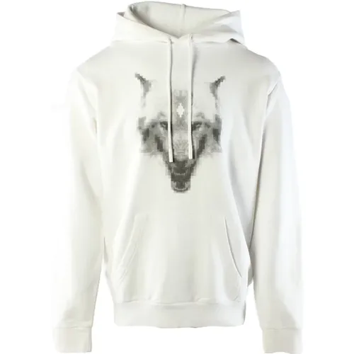 Hoodies, male, , Size: L Cross Wolf Regular Hoodie - Marcelo Burlon - Modalova