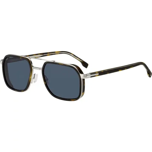 Stylish Sunglasses in Havana Palladium/ , male, Sizes: 55 MM - Hugo Boss - Modalova