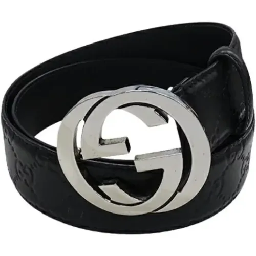 Pre-owned Belts, male, , Size: ONE SIZE Pre-owned Leather belts - Gucci Vintage - Modalova