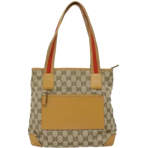 Pre-owned Tote Bags, female, , Size: ONE SIZE Pre-owned Canvas gucci-bags - Gucci Vintage - Modalova