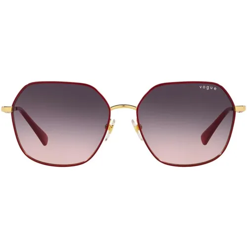 Red/Grey Pink Shaded Sunglasses , female, Sizes: 58 MM - Vogue - Modalova