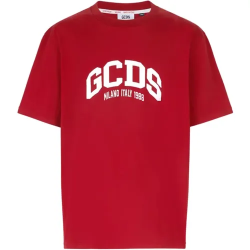 Einfaches und auffälliges T-Shirt mit kurzen Ärmeln , Herren, Größe: L - Gcds - Modalova