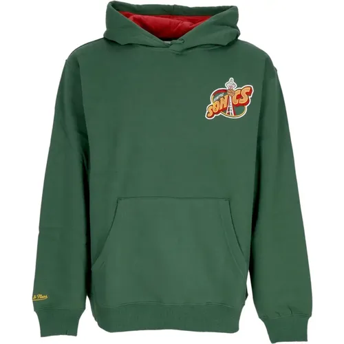 Hoodies, male, , Size: M Vintage Logo Hoodie Shawn Kemp - Mitchell & Ness - Modalova