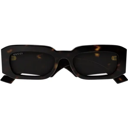 Square Tortoise Sunglasses with Transparent Lenses , unisex, Sizes: 54 MM - Gucci - Modalova