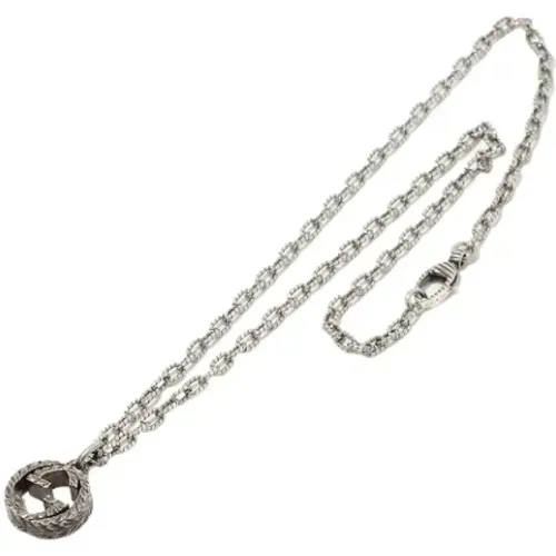 Pre-owned Jewellery, female, , Size: ONE SIZE Pre-owned Silver necklaces - Gucci Vintage - Modalova