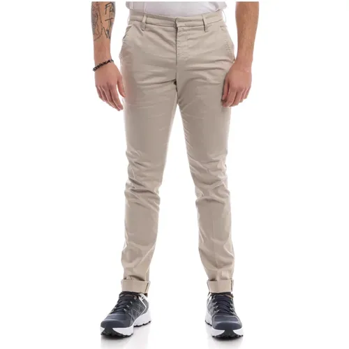 Stretch Cotton Gaubert Pants , male, Sizes: W30 - Dondup - Modalova