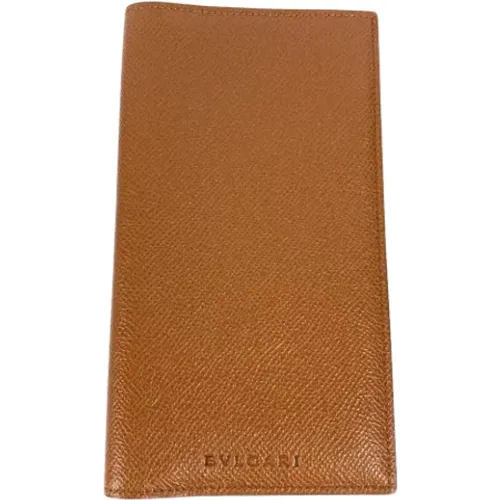 Pre-owned Wallets, male, , Size: ONE SIZE Pre-owned Leather wallets - Bvlgari Vintage - Modalova