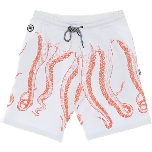 Tracksuit Shorts with Tentacles Print , male, Sizes: XL - Octopus - Modalova