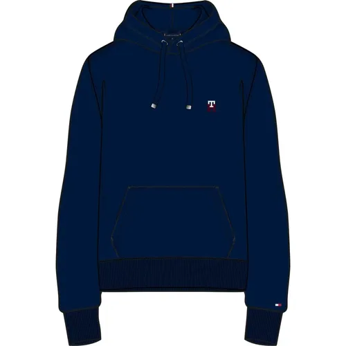 Hoodies, male, , Size: XL Hoodie with Logo Embroidery - Tommy Hilfiger - Modalova