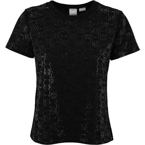Damen Logo All-Over T-Shirt , Damen, Größe: L - pinko - Modalova