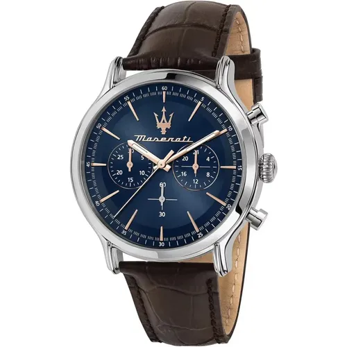 Blau Leder Herrenuhr Maserati - Maserati - Modalova