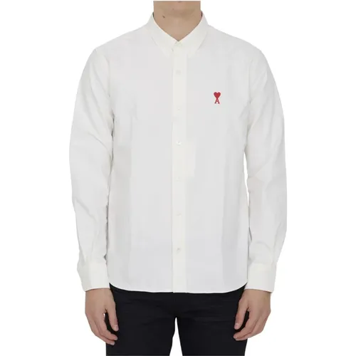 Weiße Ami De Coeur Hemd für Männer , Herren, Größe: XL - Ami Paris - Modalova