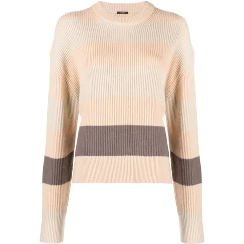 Beiger Kaschmir Baumwolle Casual Pullover , Damen, Größe: S - joseph - Modalova