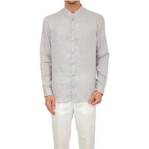 Casual Linen Shirt , male, Sizes: L, M - Emporio Armani - Modalova