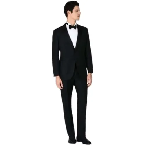 Single Breasted Suits, male, , Size: L Elegant Single-Breasted Jumpsuit - Emporio Armani - Modalova