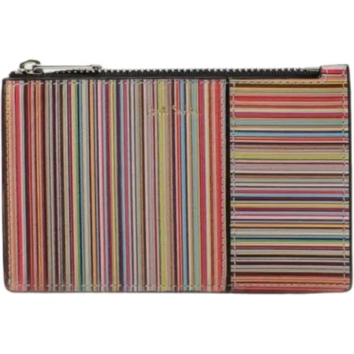 Wallets & Cardholders, female, , Size: ONE SIZE Striped Zip Card Holder - PS By Paul Smith - Modalova
