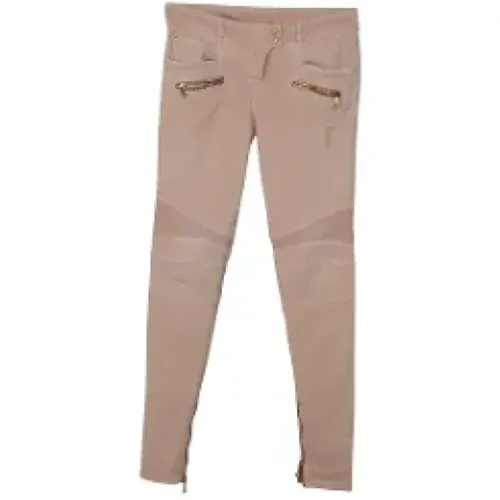 Pre-owned Cotton jeans , female, Sizes: M - Balmain Pre-owned - Modalova