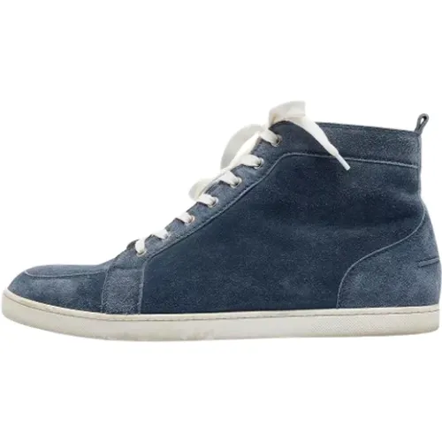 Pre-owned Sneakers, male, , Size: 12 US Pre-owned Suede sneakers - Christian Louboutin Pre-owned - Modalova